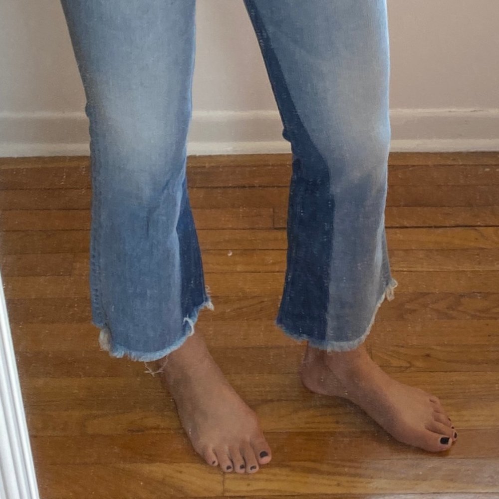 Flared Mid-Rise Jeans